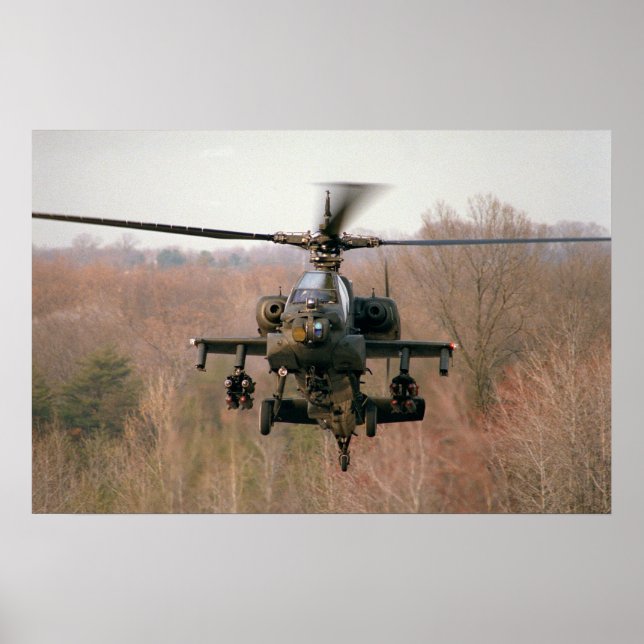 AH-64 Apache Helicopter Poster (Front)