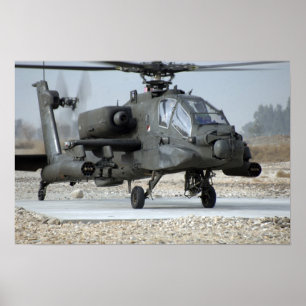 AH-64 Apache Helicopter Poster