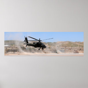 AH-64 Apache Helicopter Poster