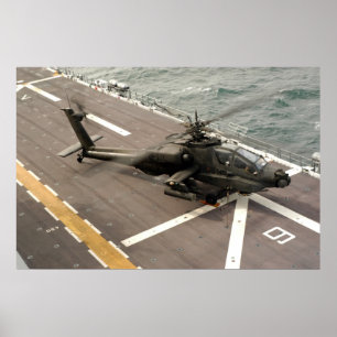 AH-64 Apache Helicopter Poster