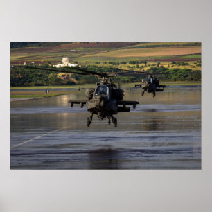 AH-64 Apache Helicopters Poster