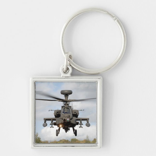 ah 64 apache longbow helocopter military key ring (Front)