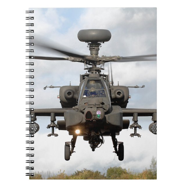 ah 64 apache longbow helocopter military notebook (Front)