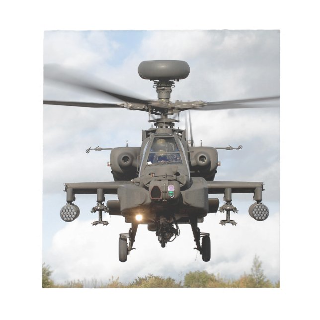 ah 64 apache longbow helocopter military notepad (Front)