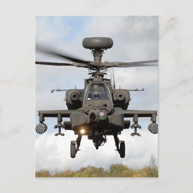 ah 64 apache longbow helocopter military postcard (Front)