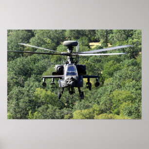AH-64D Apache Helicopter Poster