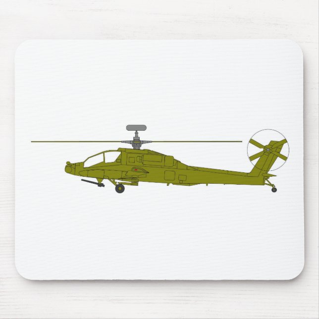 AH-64D attack helicopter Mouse Mat (Front)