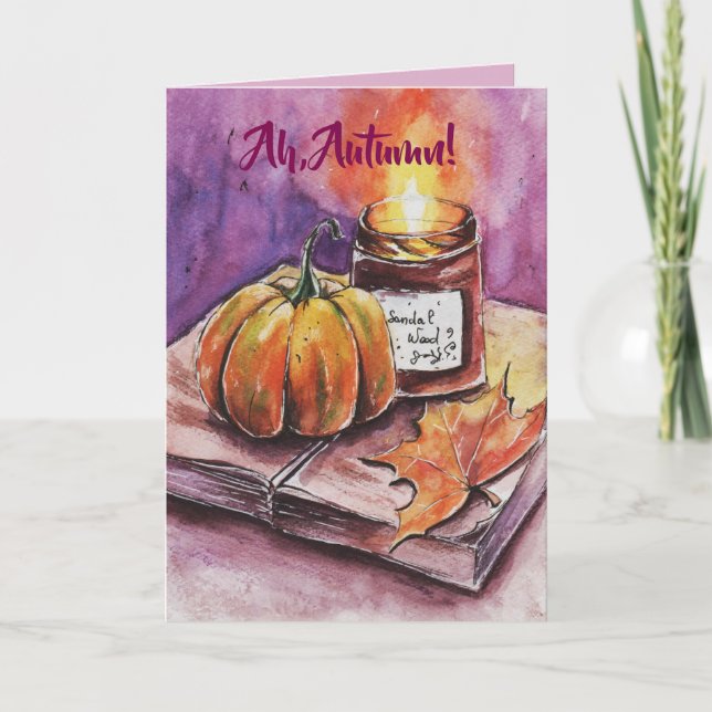 AH AUTUMN THINKING OF YOU CARD (Front)