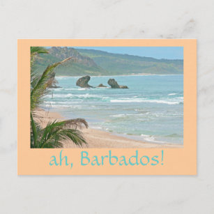 "ah, Barbados!" postcard (photog. seascape)