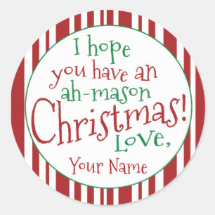 Ah Mason Jar Christmas Gift Wide Mouth Label