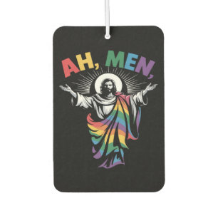 Ah Men Funny LGBT Gay Pride Car Air Freshener