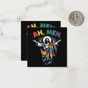 Ah Men Funny LGBT Gay Pride Card