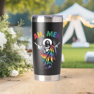 Ah Men Funny LGBT Gay Pride Insulated Tumbler