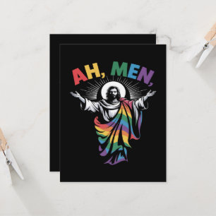 Ah Men Funny LGBT Gay Pride Invitation