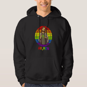 Ah Men Gay Pride Rainbow Flag Lgbtq Stuff Jesus Hoodie