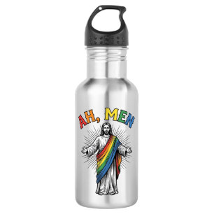 Ah Men Rainbow Religious Vintage 532 Ml Water Bottle