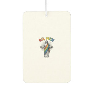 Ah Men Rainbow Religious Vintage Car Air Freshener