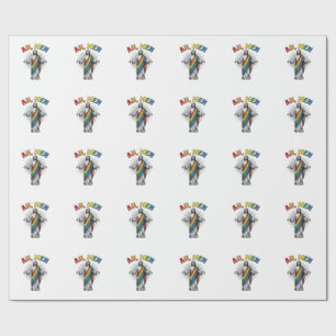 Ah Men Rainbow Religious Vintage Wrapping Paper