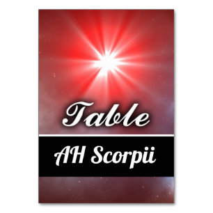 AH Scorpii Table Number