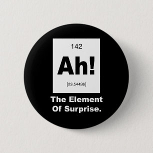 Ah! The element of Surprise 6 Cm Round Badge