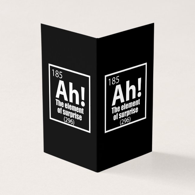 Ah! The Element of Surprise Funny Chemistry Joke (Outside)