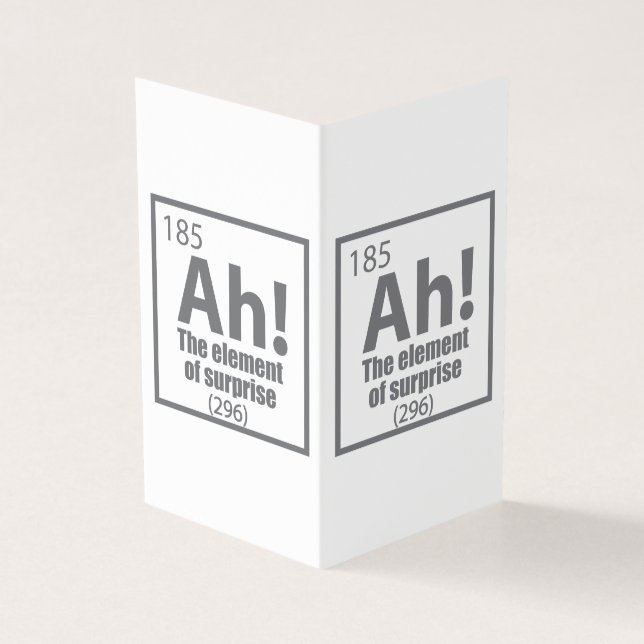 Ah! The Element of Surprise Funny Chemistry Joke (Outside)