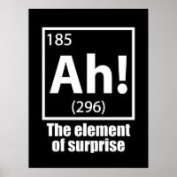 Ah! The Element of Surprise Funny Chemistry Joke