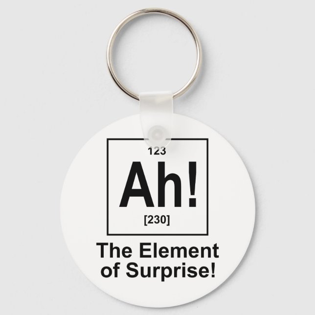 Ah! The Element of Surprise. Key Ring (Front)