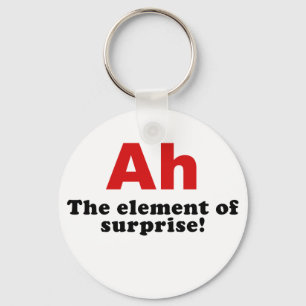 Ah the Element of Surprise Key Ring