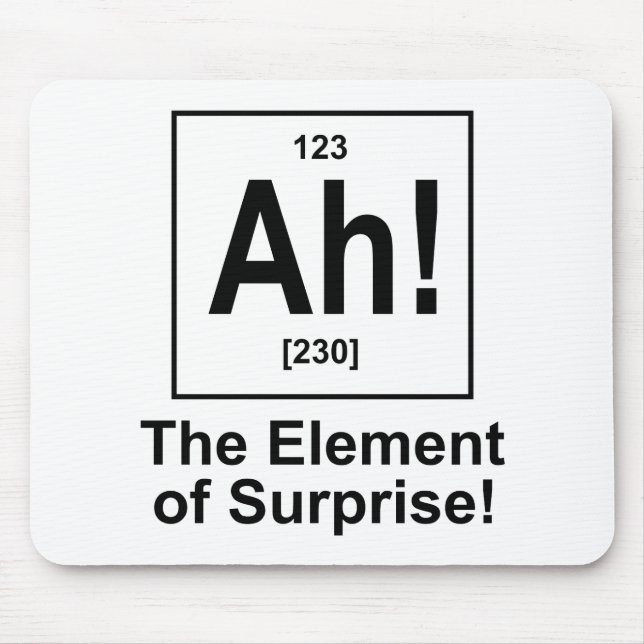 Ah! The Element of Surprise. Mouse Mat (Front)