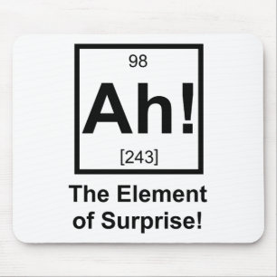 Ah the Element of Surprise Periodic Element Symbol Mouse Mat