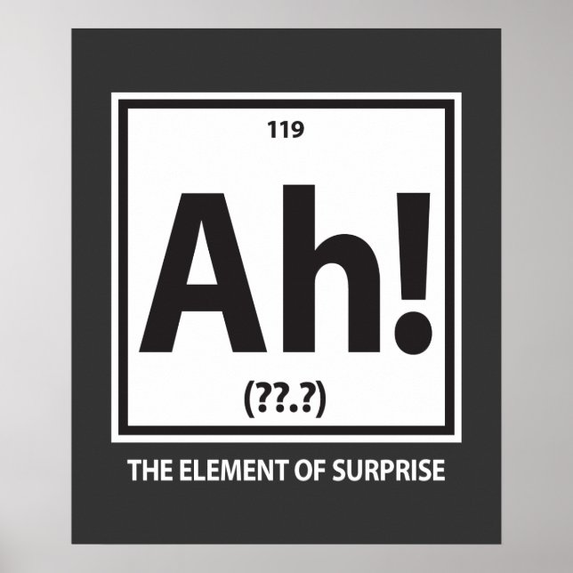 Ah!  The element of surprise Poster (Front)