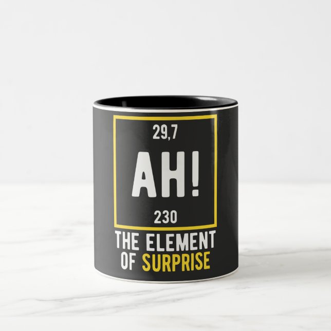 Ah The Element of Surprise Two-Tone Coffee Mug (Center)