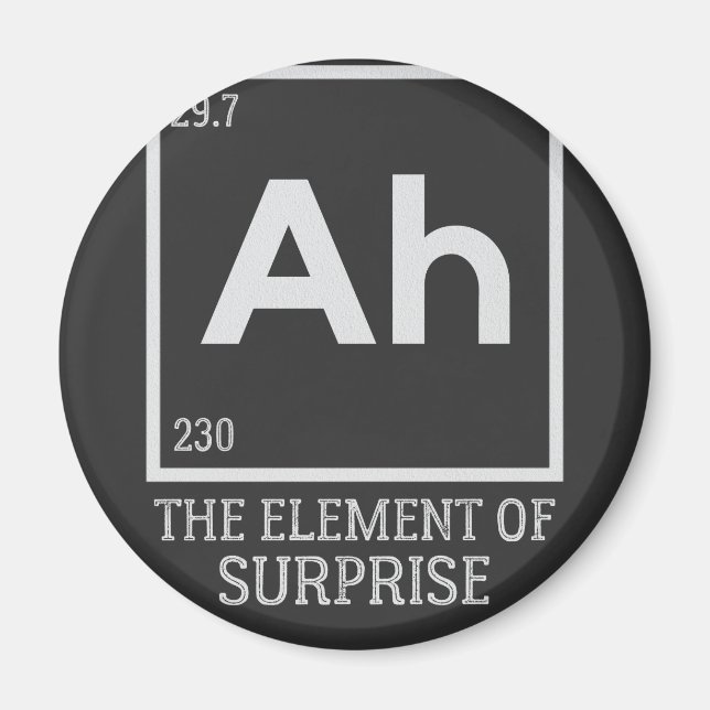 Ah the element of surprises magnet (Front)