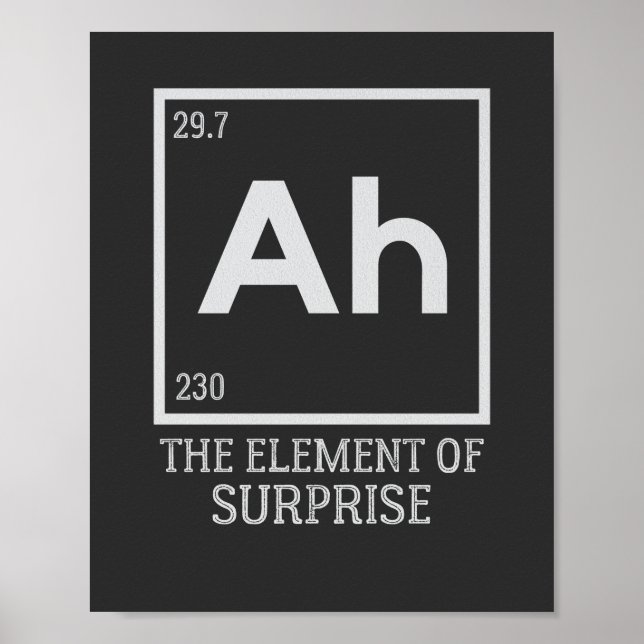 Ah the element of surprises poster (Front)