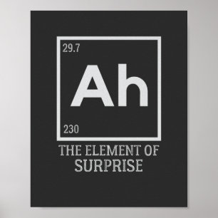 Ah the element of surprises poster