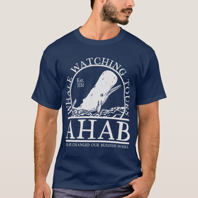 Ahab Whale Watch (Mono) T-Shirt (Front)