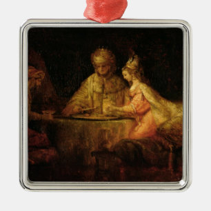 Ahasuerus , Haman and Esther, c.1660 Metal Tree Decoration