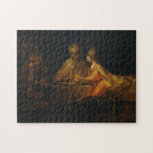 Ahasuerus Haman Esther Rembrandt Biblical Baroque Jigsaw Puzzle