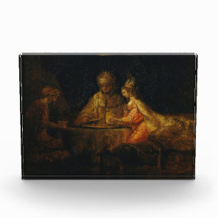 Ahasuerus Haman Esther Rembrandt Biblical Baroque Photo Block