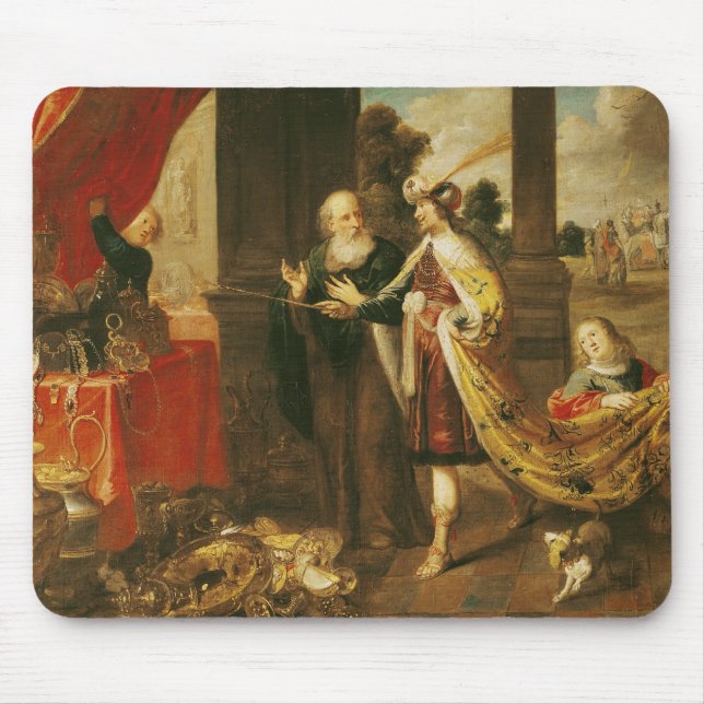 Ahasuerus Showing his Treasure to Mordecai Mouse Mat (Front)
