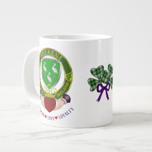 Ahearne Irish Shield w/Claddagh Personalised Large Coffee Mug