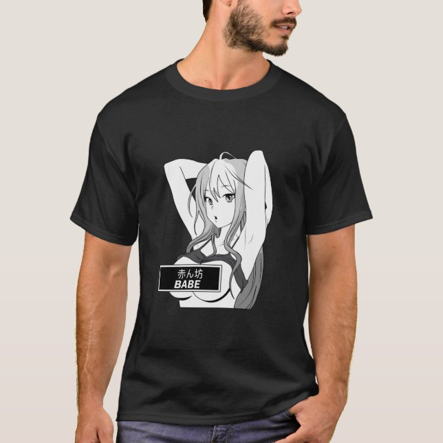 Ahegao  Anime Waifu Hentai Shirts Mens Manga Anime (Front)