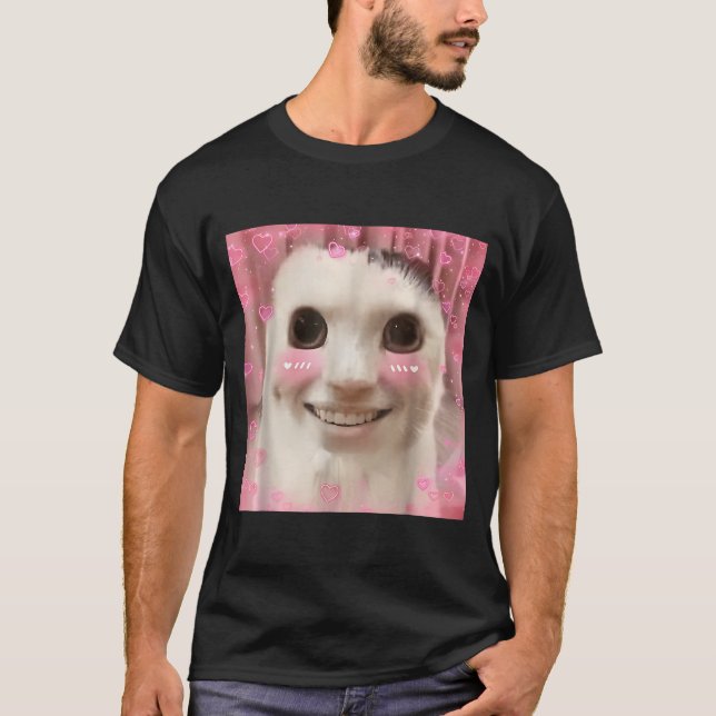 Ahh Cat Meme Dank Cursed Weirore Funny Dank Meme  T-Shirt (Front)