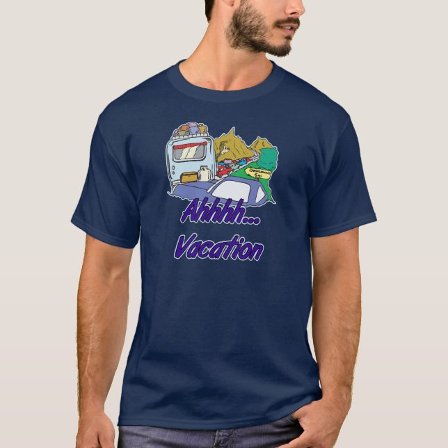 Ahh Vacation Camping T-Shirt (Front)
