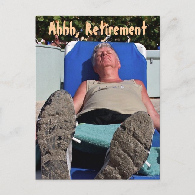 Ahhh, Retirement postcard (Front)