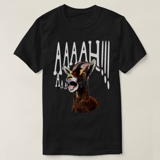 Ahhh Screaming Goat Gift Funny Goat Lover  T-Shirt (Design Front)