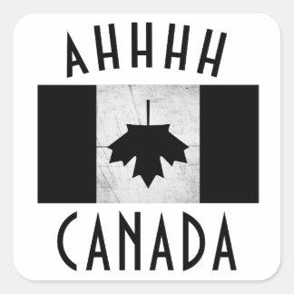 AHHHH Canada! Flag Square Sticker