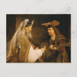 Ahimelech giving the sword of Goliath to David Postcard