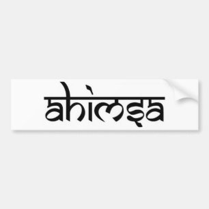 Ahimsa - अहिंसा - Buddhist Tenet Bumper Sticker